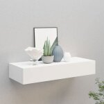 Beau tagre  livres suspendu - tagre  tiroir murale - blanc 60x235x10 cm mdf mode418996