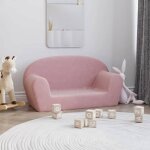Beau fauteuil b�b� enfant / canap� pour enfants 2 places - rose peluche douce mode303424