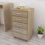 Beau meuble de rangement sur pied - caisson à tiroir de bureau avec roulettes 5 tiroirs chêne mode770669 ... Beau meuble de rangement sur pied - caisson à tiroir de bureau avec roulettes 5 tiroirs chêne mode770669 ...