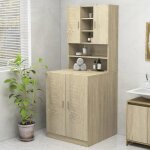 Beau meuble wc - placard de salle de bain - meuble pour machine  laver - chne sonoma - 705x255x90 cm ...