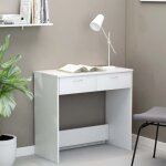 Beau table travail - bureau informatique blanc 80x40x75 cm - bois dingénierie mode377476 Beau table travail - bureau informatique blanc 80x40x75 cm - bois dingénierie mode377476