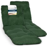 Beautissu lot de 2 coussin bain de soleil 190x60 cm flair rl ? 8 cm �pais coussin chaise longue ? vert ...