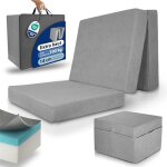 Beautissu premium matelas pliable 75x195 cm gris avec housse ? paisse epaisseur 14 cm degr fermet ...