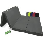 Beautissu matelas pliable adulte 100x200 cm ? matelas mousse camping matelas pliant anthracite ? campix ...