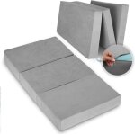Beautissu premium matelas pliable en mousse 120x200 cm gris mod�le xxl ? extra �paisse 14cm h3 housse ...