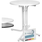 Beautissu table bistrot ext�rieur ronde � 70 cm imperm�able ? table dappoint balcon jardin pliante ? ...