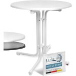 Beautissu table bistrot ext�rieur ronde � 80 cm imperm�able ? table dappoint balcon jardin pliante ? ...