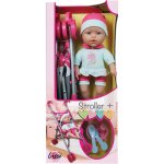 Poupe et poussette - lissi dolls - bebe 35cm et poussette 12614 - rose - accessoires goter - montage ...