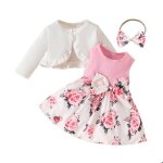 Bb fille en vtements cardigan bambin fille automne hiver 2 pices robes sans manches et manteaux  ...