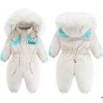 Bb hiver combinaison de neige capuche barboteuse enfants polaire manteau coupe - vent vtements dextrieur ...