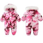 Bb lhiver combinaison de ski enfant barboteuse garons toison manteau filles impermable encapuchonn ...