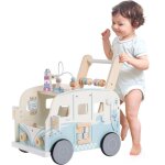 B�b� poussoir walker - robotime robud tracteur b�b� en bois - bus de vacances