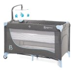 Bebelissimo - lit parapluie bb - berceau bb - ds la naissance - nuit - lit pliant - 2 niveaux - ...