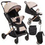 Bebelissimo - poussette bb citadine ultra compacte - de 0  36 mois - nola - beige