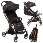 Bebelissimo - poussette bb citadine ultra compacte - de 0  36 mois - teano - noir