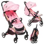 Bebelissimo - poussette b�b� citadine ultra compacte - de 0 � 36 mois - teano - rose