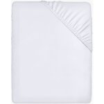 Bedding drap housse - blanc 140 x 200 cm - coupes de 35 cm pour matelas �pais - polyester microfibre ...