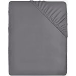 Bedding drap housse - gris 140 x 200 cm - coupes de 35 cm pour matelas �pais - polyester microfibre bross�e ...