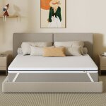 Bedstory surmatelas 140 x 190 x 8cm surmatelas mousse � m�moire de forme tissu respirant confort soutien ...