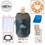 Beer up max d�cor origin - tireuse � bi�res portative - 20 verres - ceinture porte verres - plateau bois ...