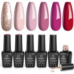 Beetles rose red gold nackt lot de 6 vernis � ongles gel uv princesse enchanteur pour le design et lart ...