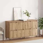 Beige buffets - vitrine bahut - armoire console pour cuisine 2 pcs ch�ne artisanal 120 x 35 x 70cm 7364485 ...