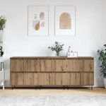 Beige buffets - vitrine bahut - armoire console pour cuisine 3 pcs ch�ne artisanal 180 x 35 x 70cm 5489179 ...