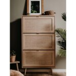 Beige finori armoire  chaussures - meuble d?entre pour couloir / salon - bali 49a chne sonoma / impression ...
