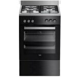 Beko cuisinire gaz 65l 4 feux noir - fsg52010gbc