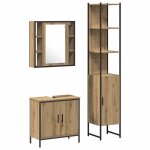 Bel - achat * armoire classique sdb - meubles de salle de bain 3 pcs marron bois ding�nierie @pr3475865 ...