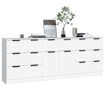 Bel - achat * buffets - lot de 3 - capacit� g�n�reuse - cabinet meuble enfilade blanc bois ding�nierie ...
