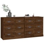 Bel - achat * buffets - bahut meuble enfilade - fonction daffichage - lot de 2 - ch�ne marron - bois ...