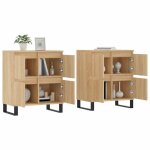 Bel - achat * buffets - bahut meuble enfilade - fonction daffichage - lot de 2 - ch�ne sonoma bois ding�nierie ...