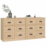 Bel - achat * buffets - bahut meuble enfilade - fonction daffichage - lot de 2 - ch�ne sonoma bois ding�nierie ...