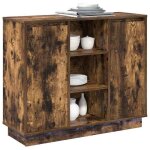 Bel - achat * buffet - bahut meuble enfilade - fonction daffichage avec porte ch�ne fum� 90x32x75 cm ...