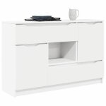 Bel - achat * buffet - bahut meuble enfilade - fonction daffichage avec tiroir blanc 100x30x656 bois ...