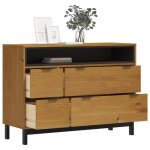 Bel - achat * buffet / commode - bahut meuble enfilade - fonction daffichage flam 110x40x80 cm - bois ...