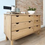 Bel - achat * buffet / commode - bahut meuble enfilade - fonction daffichage otta 111x43x735 cm - bois ...