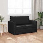 Bel - achat * canap� mod�le droit - position r�versible - sofa - lit noir 124x71x78 cm cuir artificiel ...