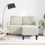 Bel - achat * canap� relax - mod�le droit - position fixe - sofa 2 places avec m�ridienne en l cr�me ...