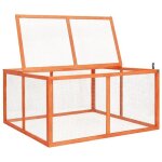 Bel achat * clapier - enclos ext�rieur de jardin - poules / lapins - poulailler 124x120x60 cm bois de ...