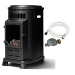 Chauffage dappoint  gaz belfort - favex - effet chemine - soufflerie auto - tuyau dtendeur - 6 positions ...