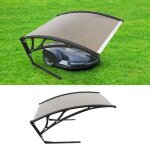 Belfoyer garage de tondeuse robot - abri pour robot - 101 x 79 x 48 cm - marron - auvent de porte garage ...