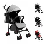 Belfoyer poussette canne pliage rapide - dossier rgl en position couche - avec grand panier / moustiquaire ...
