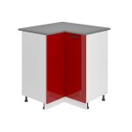 Meuble de cuisine - belini - snp - rouge trs brillant - 1 porte - 90x90x85 cm