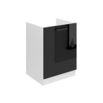 Meuble de cuisine - belini - sdz - noir brillant - 516x60x82 cm - sous vier avec 1 porte