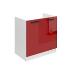 Meuble de cuisine - belini - sdz - rouge brillant - 2 portes - 516x80x82 cm Meuble de cuisine - belini - sdz - rouge brillant - 2 portes - 516x80x82 cm