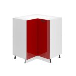 Meuble de cuisine - belini - snp - rouge trs brillant - 90x90x82 cm - 1 porte tiroirs silencieux