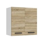 Meuble haut cuisine - belini - sg2 - 60 - mural - 2 portes - ch�ne sonoma - brillant