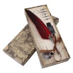 Stylo  plume - belle tech - ensemble de papeterie - 5 plumes - rouge - calligraphie